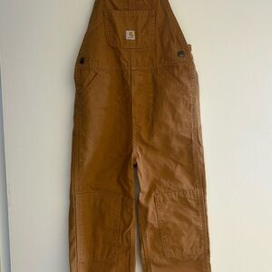 Toddler Kids Carhartt Brown Overalls Size 4T NWOT